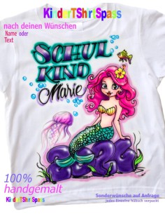 Meerjungfrau T-Shirt Schulkind zur Einschulung