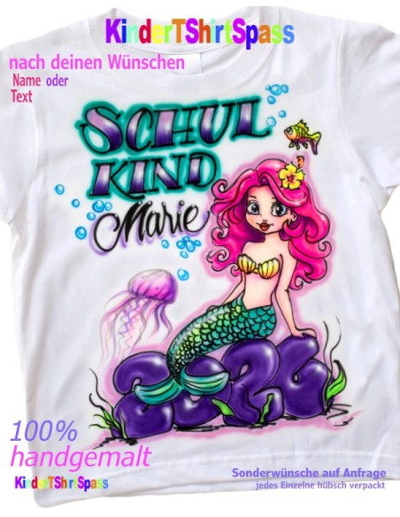 Meerjungfrau T-Shirt Schulkind zur Einschulung