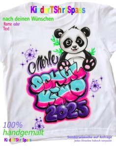 Panda T-Shirt Schulkind zur Einschulung