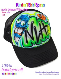 Baseball-Cap Capybara mit Stift, Namen und Smileys