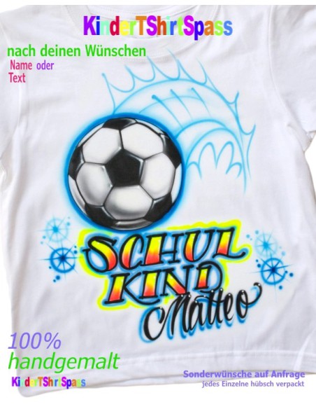 Endlich Schulkind Fußball Star T-Shirt zur Einschulung