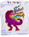 T-Rex T-Shirt zur Einschulung mit Namen