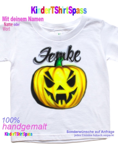 Halloween T-Shirt Kürbiskopf