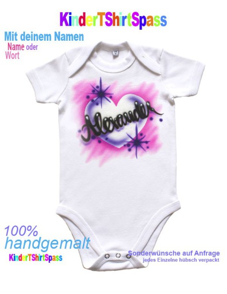 Geschenk zur Geburt Mädchen mit Herz und Namen